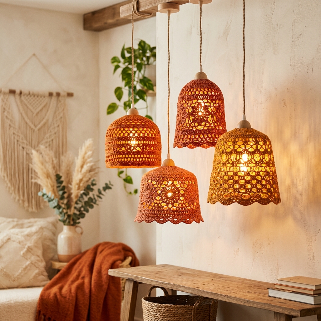 Luminárias de Crochê
